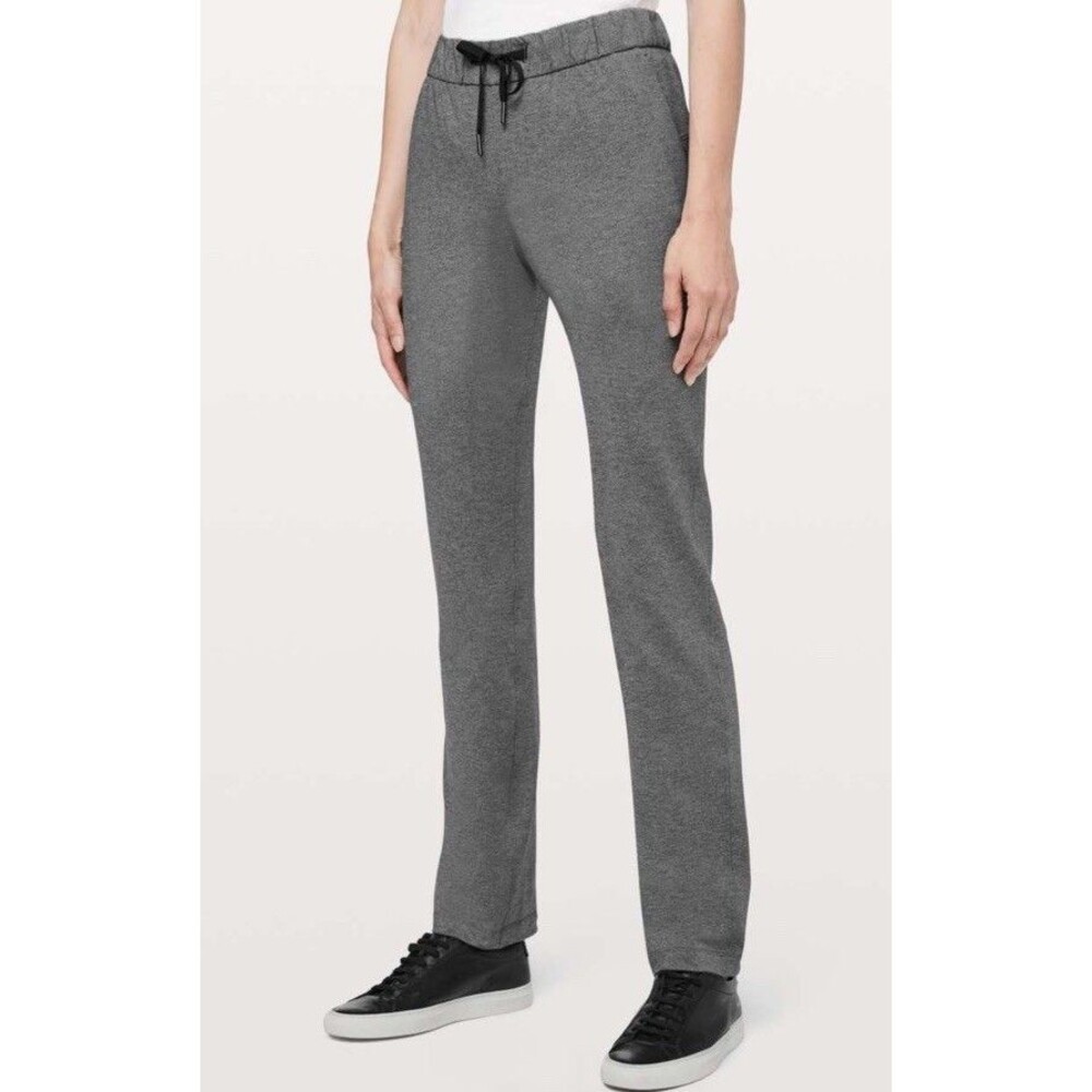 Lululemon On The Fly Pant 33 Inch Heather Gray 4 Tall Athletic Casual  W5BV3T